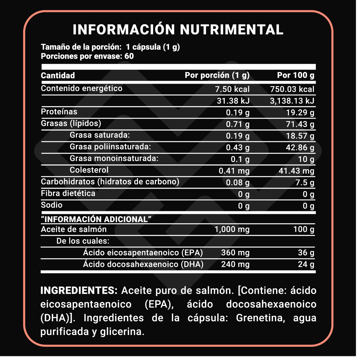 OMEGA 3 - ACEITE DE SALMÓN 60 CAPS