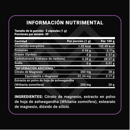 CITRATO DE MAGNESIO + ASHWAGANDHA