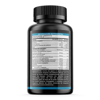 L-CARNITINA + TÉ VERDE + CLA + PROBIÓTICOS